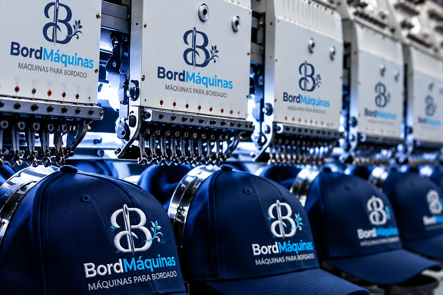 Máquina multicabeças BordMáquinas em produção profissional